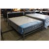 Image 2 : QUEEN SIZE HEADBOARD, FOOTBOARD, AND RAILS