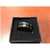 Image 2 : CERTIFIED MEN'S 2 TONE TITANIUM RING, 8MM WIDE, SMOOTH COMFORT FIT