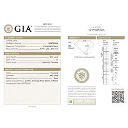 GIA/Marquise/D/IF/0.72Ct