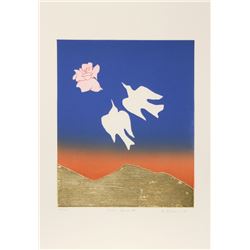 Mireille Kramer, Birds, Flowers IV, Etching