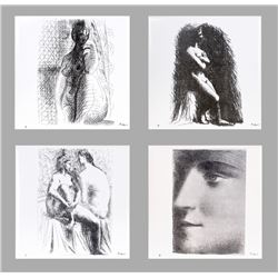 Pablo Picasso, La Femme, Set of Four Ceramic Tiles