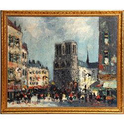 Simon Kramsky, Notre Dame, Oil Painting