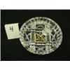 Image 1 : Pressed Glass E&R Coaster w/Gold Crown