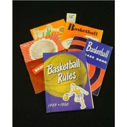 Lot of 5 - 1950's BASKETBALL Rule Books