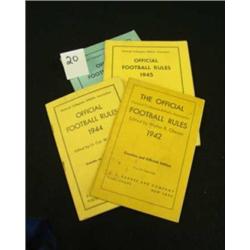 Lot of 4 - 1940's FOOTBALL Rule Books