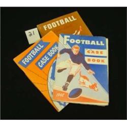 Lot of 3 - 1940's FOOTBALL Case Books