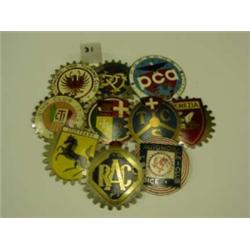 10 Foreign AUTOMOBILE CLUB Badges