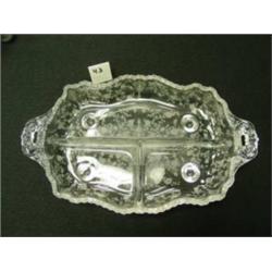 Cambridge ROSE POINT Footd Divided Dish