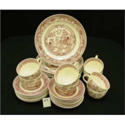 Homer Laughlin RED WILLOW Service for 8