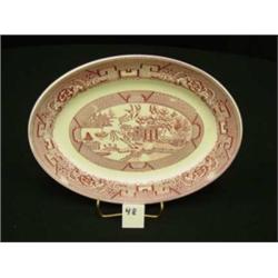 Homer Laughlin RED WILLOW Oval Platter