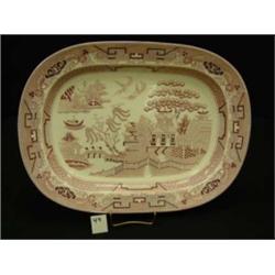 Japan PINK WILLOW Deep Platter