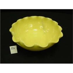 BYBEE Pottery Ruffle Edge Bowl - Yellow
