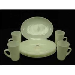 Fire-King Patio Set - Platters and Mugs