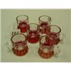 Image 1 : Set - 6 FEDERAL Ruby Flash Shot Glasses