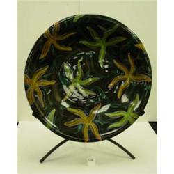 Artist Signed STARFISH PLATE with Stand