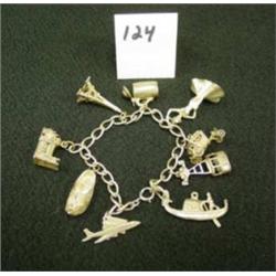 Vintage 60's STERLING Charm Bracelet
