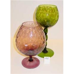 WEST VIRGINIA Glass Snifters - Lot of 2