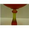 Image 2 : FROSTED Satin Glass AMBERINA Compote