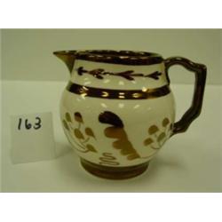 COPPER LUSTRE Creamer with Pink Tones