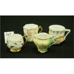 Four Miniature Cups w/Gold Trim SILESIA