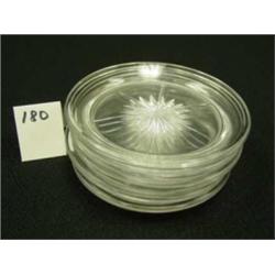 Set of 5 HEISEY Glass Coasters