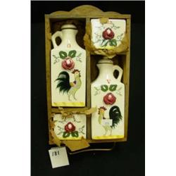 ROOSTER & ROSES S&P, Vinegar&Oil Cruets