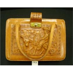 Vintage TOOLED LEATHER Purse SOUTHWEST