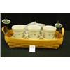 Image 1 : LONGABERGER Basket with 3 Flower Pots