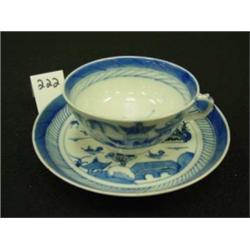 Chinese Export CANTON Tea Cup & Saucer