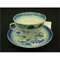 Chinese Export CANTON Tea Cup & Saucer