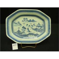 Chinese Export CANTON Octagonal Platter
