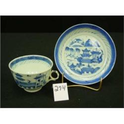Chinese Export CANTON Tea Cup & Saucer