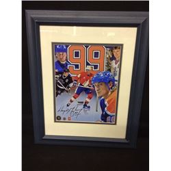 WAYNE GRETZKY FRAMED 8" X 10"  PHOTO (SIGNED)
