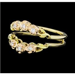 0.10 ctw Diamond Ring - 14KT Yellow and Rose Gold