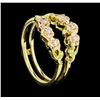 Image 4 : 0.10 ctw Diamond Ring - 14KT Yellow and Rose Gold