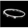 Image 1 : 0.38 ctw Black and White Diamond Ring - 14KT White Gold