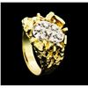 Image 4 : 0.25 ctw Diamond Nature Ring - 14KT Yellow Gold