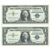 Image 1 : 1957 $1 Silver Certificate Currency Lot of 2