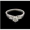 Image 2 : 0.80 ctw Diamond Ring - 18KT White Gold