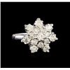 Image 1 : 14KT White Gold 1.14 ctw Diamond Ring