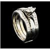 Image 4 : 0.50 ctw Diamond Wedding Set - 14KT White Gold