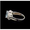 Image 3 : 14KT White Gold 1.17 ctw Aquamarine and Diamond Ring
