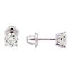 Image 2 : 0.90 ctw Diamond Stud Earrings - 14KT White Gold