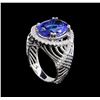 Image 4 : 14KT White Gold 6.77 ctw Tanzanite and Diamond Ring