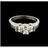 Image 2 : 0.50 ctw Diamond Ring - 18KT White Gold
