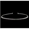 Image 1 : 0.70 ctw Diamond Bangle Bracelet - 14KT White Gold