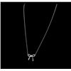 Image 2 : 14KT White Gold Bow Necklace