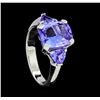 Image 4 : 3.75 ctw Tanzanite Ring - Platinum