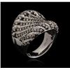 Image 3 : 18KT White Gold 1.92 ctw Brown Diamond Ring