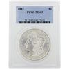Image 1 : 1887 PCGS MS63 Morgan Silver Dollar